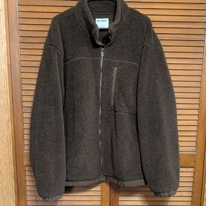 Old Navy Men's Dark Brown Zip-Up Sweater